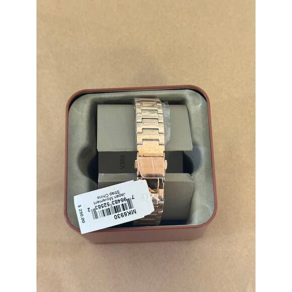 rs MK6930 Kacie Three-Hand Rose Gold-Tone Stainless Steel Watch - Picture 2 of 5